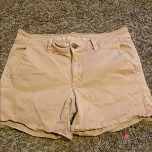 pink/tan american eagle shorts